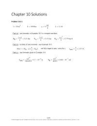Mechanical Engineering Chapter 10 Homework Beam is symmetric; load od antisymmetric