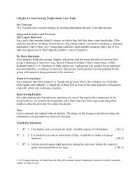 Communications Chapter 14 Homework It is productive to ask an interviewee if