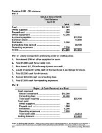Accounting Chapter 5 Homework Cash Could Received And Lost Stolen Because
