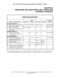 Accounting Chapter 6 Homework Bank Reconciliation A Report That Explains Reconciles