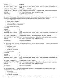 Economics Chapter 3 Which of the following observations is true