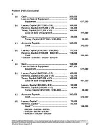 Accounting Chapter 8 Homework The Limited Partners Have Personal Liability Beyond