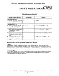 Accounting Appendix B Homework John Wild Financial Accounting Information For Decisions