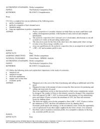 Economics Chapter 10 Give a complete but concise definition of the following terms