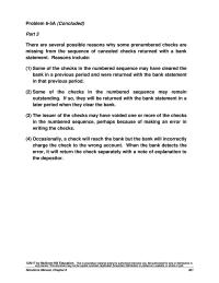 Accounting Chapter 38 Homework Some of the checks in the numbered sequence may have cleared