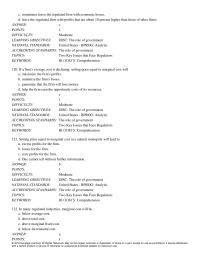 Economics Chapter 13 If a firm’s average cost is declining, setting price equal