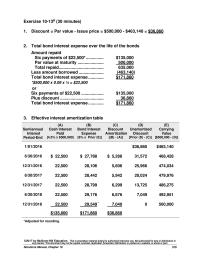Accounting Chapter 55 Homework Straight-line discount amortization&nbsp;Total bond interest expense