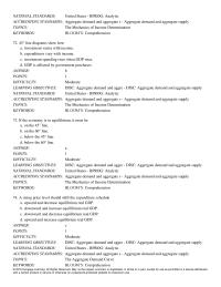 Economics Chapter 26 Two variables that affect the slope of the aggregate