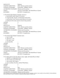 Economics Chapter 30 Increase The Reserve Supply Will Result