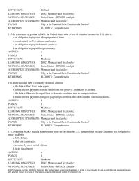 Economics Chapter 33 If the national debt is owned by domestic citizens