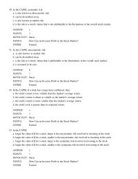 Banking Chapter 7 The Capm Systematic Riska Also Known
