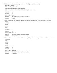 Banking Chapter 11 Atm Model The Demand For Cashconceptual18 One