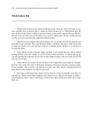 Communications Chapter 5 Homework Third culture Kid Commentary Third culture Kid Inventive Speech