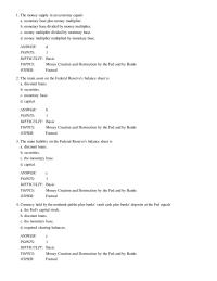 Banking Chapter 16 Basic topics the Feds Tools For Changing The Money