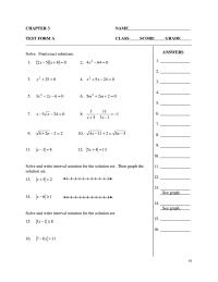 Mathematics Chapter 3 Solve and write interval notation for the solution set