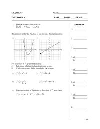 Mathematics Chapter 5 Determine whether the function is one-to-one.