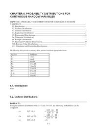 Civil Engineering Chapter 5 Homework Simulation and Probability Distributions