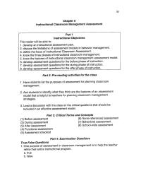 Special Education Chapter 5 Phases Instructional Classroom Management Are