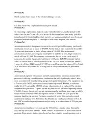 Civil Engineering Chapter 9 Homework Process Will Use Presentlyowned Machine That Has