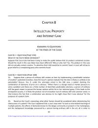 Business Law Chapter 8 Homework Accordingly The Court Finds That The Infringement