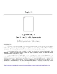 Business Law Chapter 11 Homework Agreement Traditional And Econtracts See