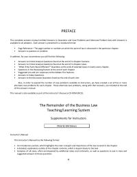 Business Law Chapter 12 Homework Brief Introduction Outline True false Questions
