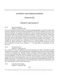 Business Law Chapter 13 Homework The Court Acknowledged That The Contract Did