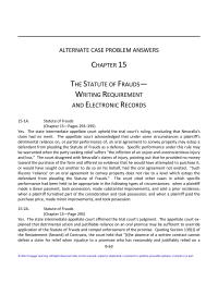Business Law Chapter 15 Homework Statute Frauds The Court Had Little Difficulty