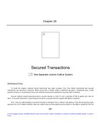 Business Law Chapter 29 Homework The Interest Remains Perfected For Twenty Days