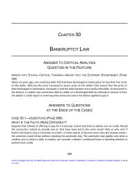 Business Law Chapter 30 Homework Under This Standard The Debtor