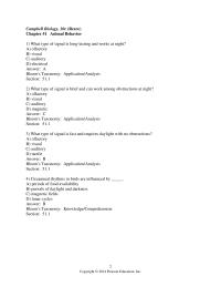 Biology & Life Sciences Chapter 51 Which of the following experiments best addresses the