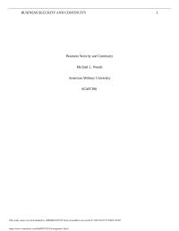 BUSINESS SECURITY AND CONTINUITY