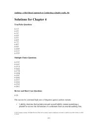 Accounting Chapter 4 Homework The Auditors Defenses Will Include Due Diligence
