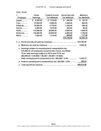 Accounting Chapter 10 Homework Earnings subject to unemployment compensation tax