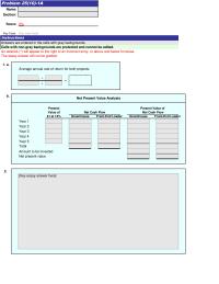 Accounting Chapter 25 Homework Year Total Amount Invested Net Present Value