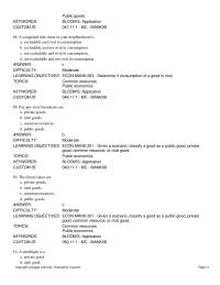 Economics Chapter 11 A cheeseburger is aa. common resource, because it is rival