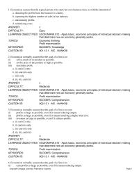 Economics Chapter 13 Economic Profit Equal Total Revenue Minus