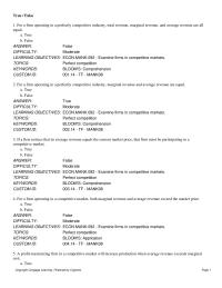 Economics Chapter 14 Objectives Econmank 092 Examine Firms Competitive