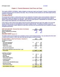 Economics Chapter 3 Homework Cash And Equivalents Beginning The