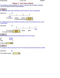 Economics Chapter 5 Homework Savings Per Year Interest Rate Years Until