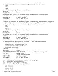 Economics Chapter 18 What The Marginal Product The