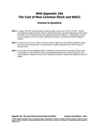 Economics Appendix E Homework However Now New Equity Will Have Issued