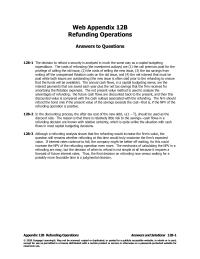Economics Appendix E Homework Answers And Solutions Appendix 12b Refunding Operations
