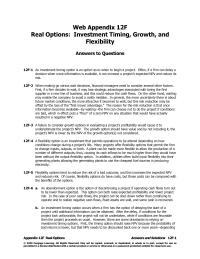 Economics Appendix E Homework Solutions Problems 12f1 Wacc 11 Cash Flows