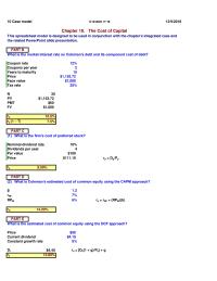 Economics Chapter 10 Homework What is the firm’s cost of preferred stock?