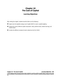Economics Chapter 10 Homework The Firm Uses Preferred Stock The Wacc