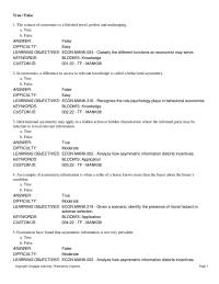 Economics Chapter 22 Arrows Properties Desirable voting System Pairwise Majority Voting