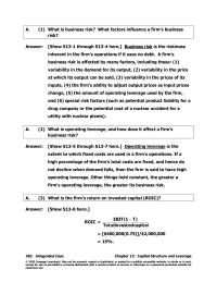 Economics Chapter 13 Homework Hamada Equation 5 Considering Only The Levels