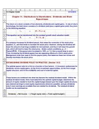 Economics Chapter 14 Homework The Firm Could Not Have Negative Dividend