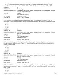 Economics Supplement L Sellers Respond Very Small Changes Price